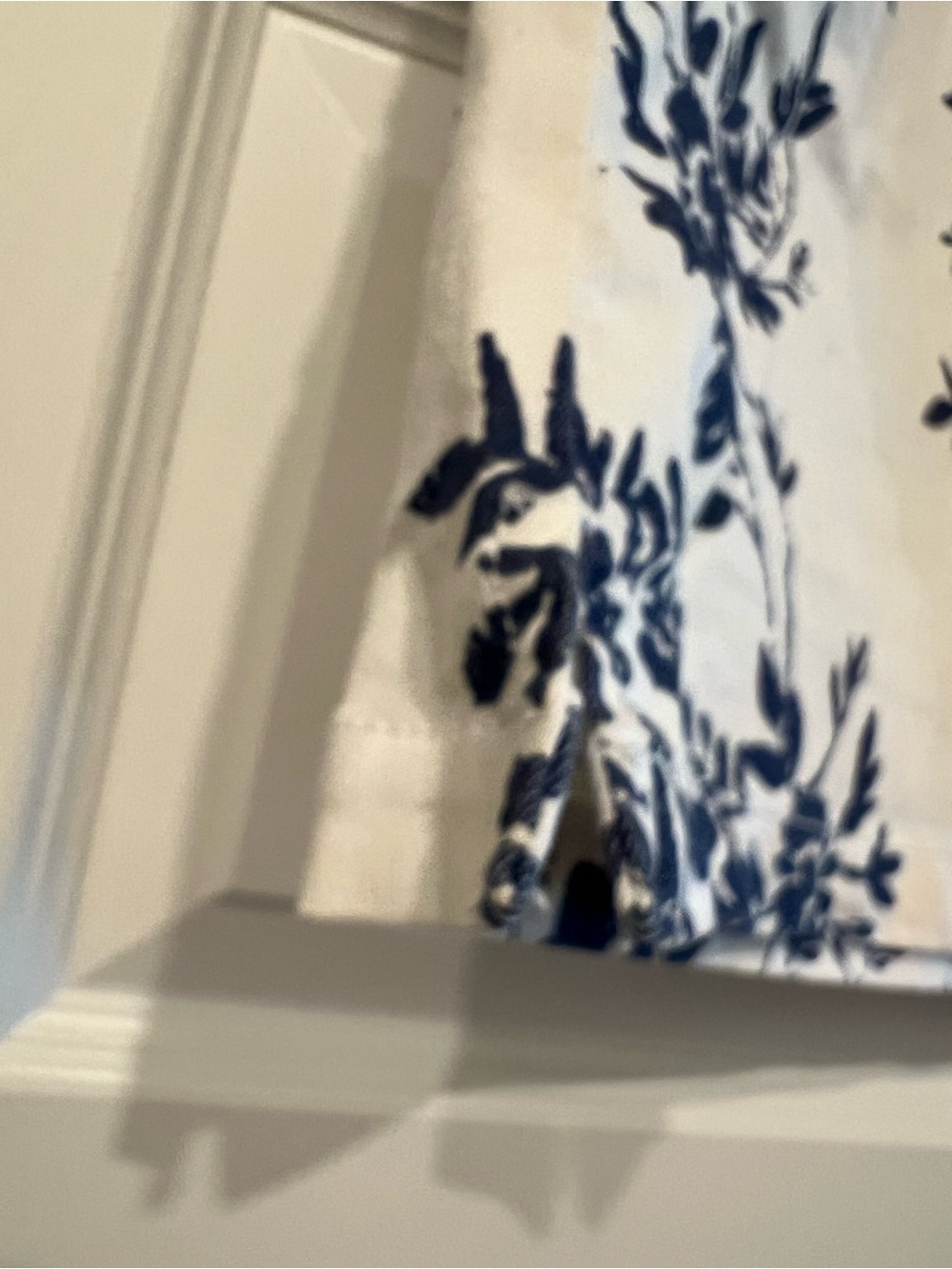 Women’s White Floral Skort with Navy Print - Picture 6 of 14